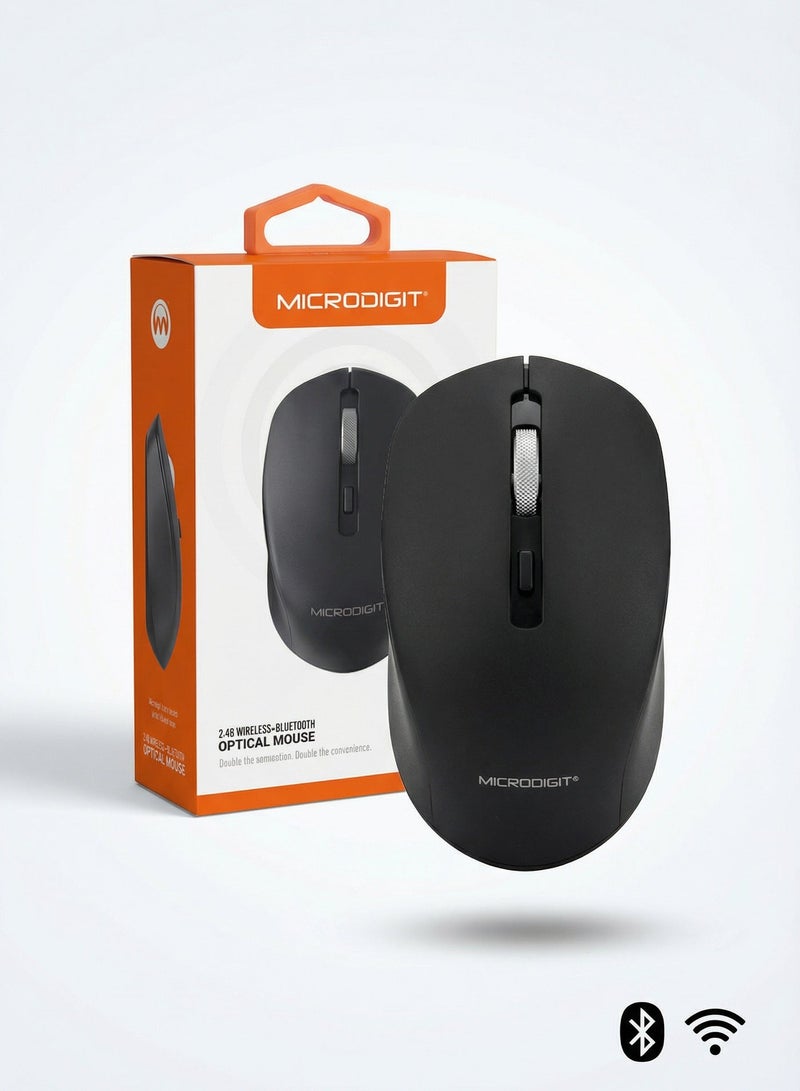 Micro Digit Compact Wireless Mouse with Rechargeable Battery Bluetooth & Wireless Support Type-C Charging - Image 2
